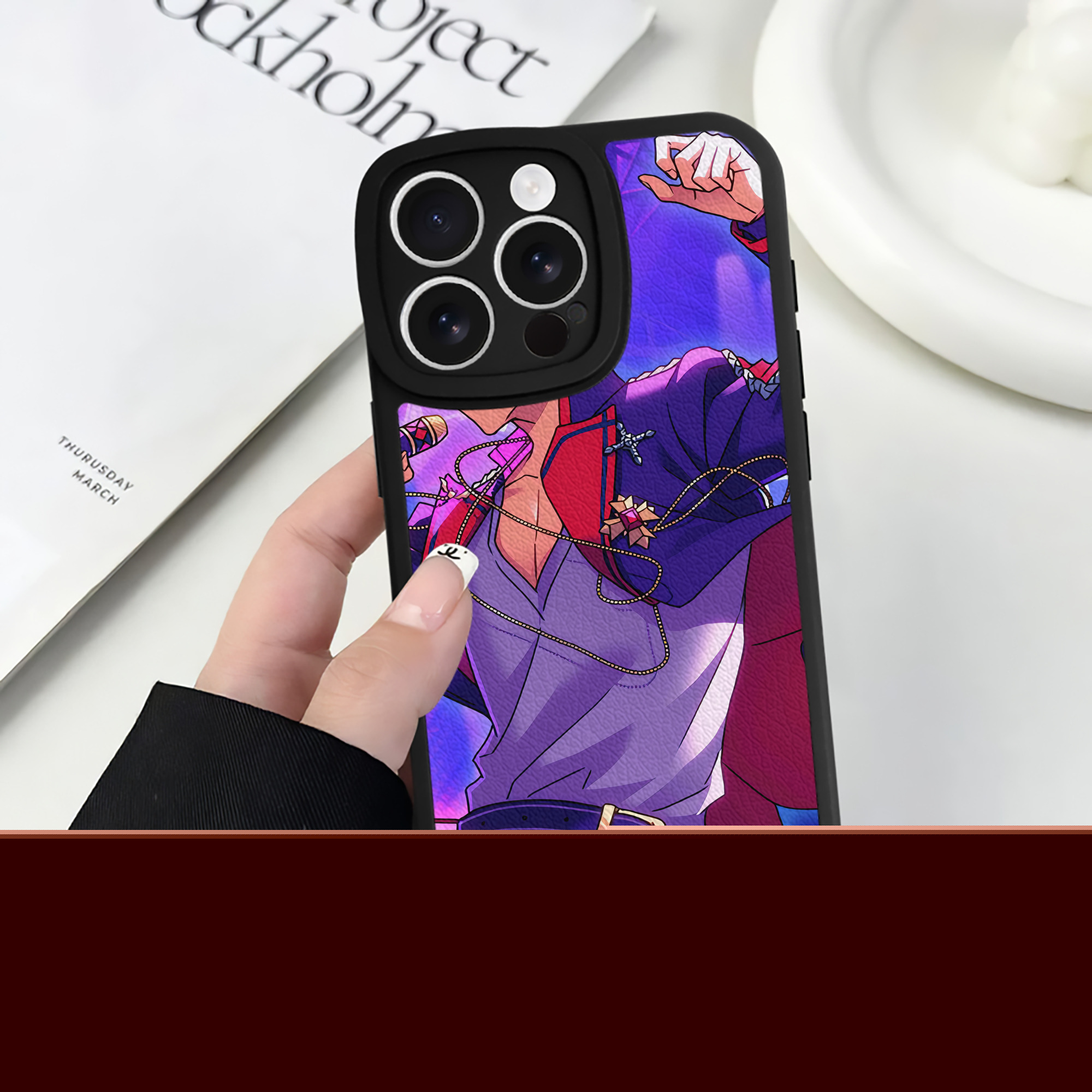 （画像用） あんさんぶるスターズ! Ensemble Stars 【iPhone 16シリーズ対応】シリコンスマホケース（レザー調） 材質：シリコン